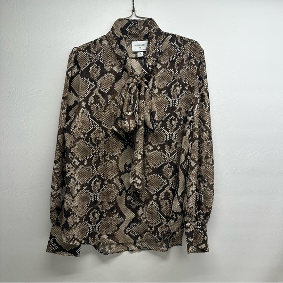Altuzarra for Target Python Print Bow Blouse Size M - Picture 2 of 8